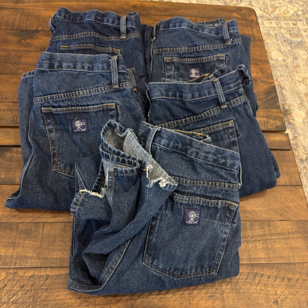 Rural King Blue Denim Jeans 36x36